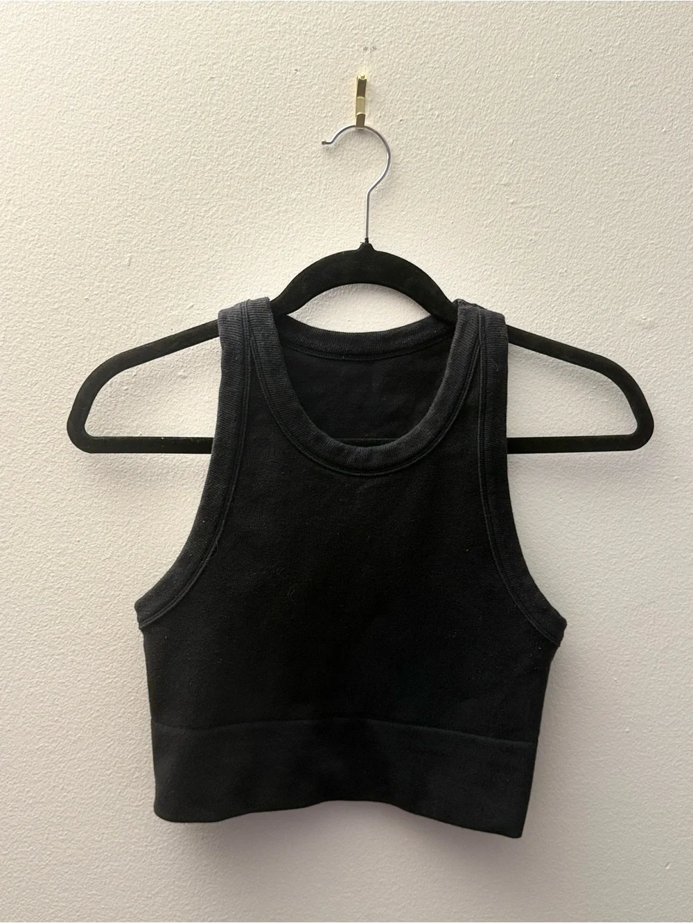 ALO Yoga Black Racerback Crop Top